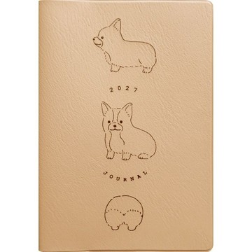 MATOKA 日誌 2027 10 月開始 B6 月曆式 全彩 圓滾滾柯基