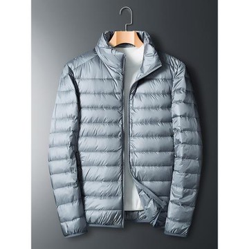 秋冬男裝羽絨服加肥大碼立領連帽300斤寬松輕薄款特大號顯瘦潮胖