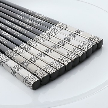 304不銹鋼筷子家用防滑防燙防霉筷子耐高溫中式筷子餐廳金屬筷子