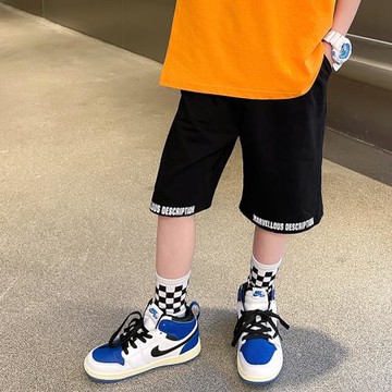 GILE夏季男童短褲夏裝五分褲兒童褲子潮薄款外穿運動中褲炸街