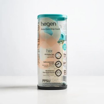 台灣限定｜hegenＸSelina 聯名款誕藍奶瓶330ml/限量/母嬰用品/新生禮/兒童學習水杯/FDA食品接觸認證/不含塑化劑/不含雙酚A不含甲醛