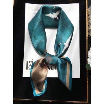 100%桑蠶絲65公分真絲中方巾12姆米緞面 優雅時尚裝飾絲巾圍巾女