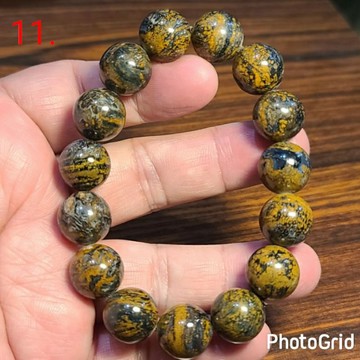 彼得石 手鍊 手環 手珠 風暴石 油畫 地球紋 13mm+ 天然❤水晶玉石特賣#C339-5