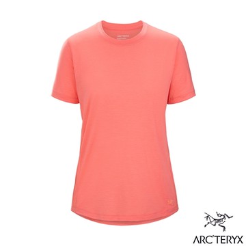 【Arcteryx 始祖鳥官方直營】女 Lana 羊毛短袖圓領衫 索拉斯塔橘