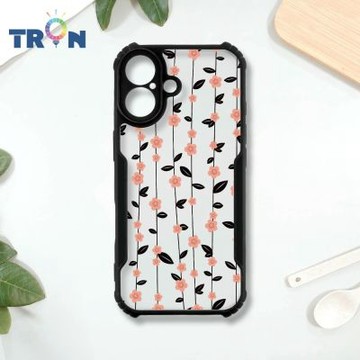 TRON iPhone 17 條紋透明小花-1 四角防摔 機甲殼 軟硬殼 手機殼