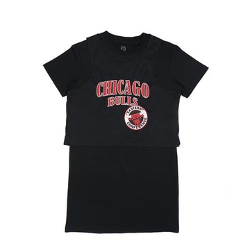 NBA CHICAGO BULLS 兩件式印花洋裝 女童 童裝 黑色 35241580 20 noB18