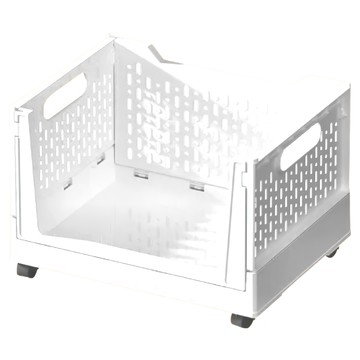 小麥購物 摺疊收納箱 B100 799g  1個  38 x 29 x 26cm  經典白