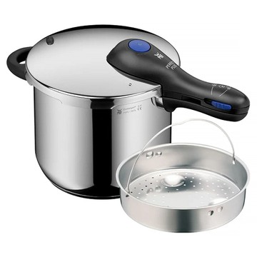 WMF Perfect Plus 不鏽鋼壓力鍋 附蒸藍架  1個  6.5L  銀色