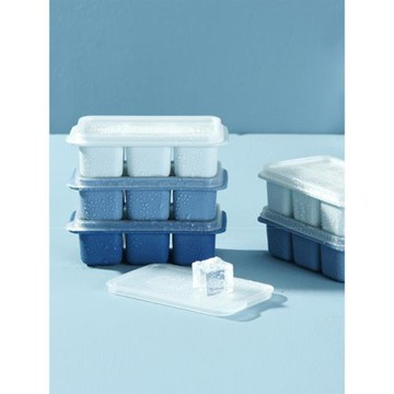 日式制冰盒三個冰格子密封冰箱凍冰神器小型帶蓋凍冰塊模具冰塊盒