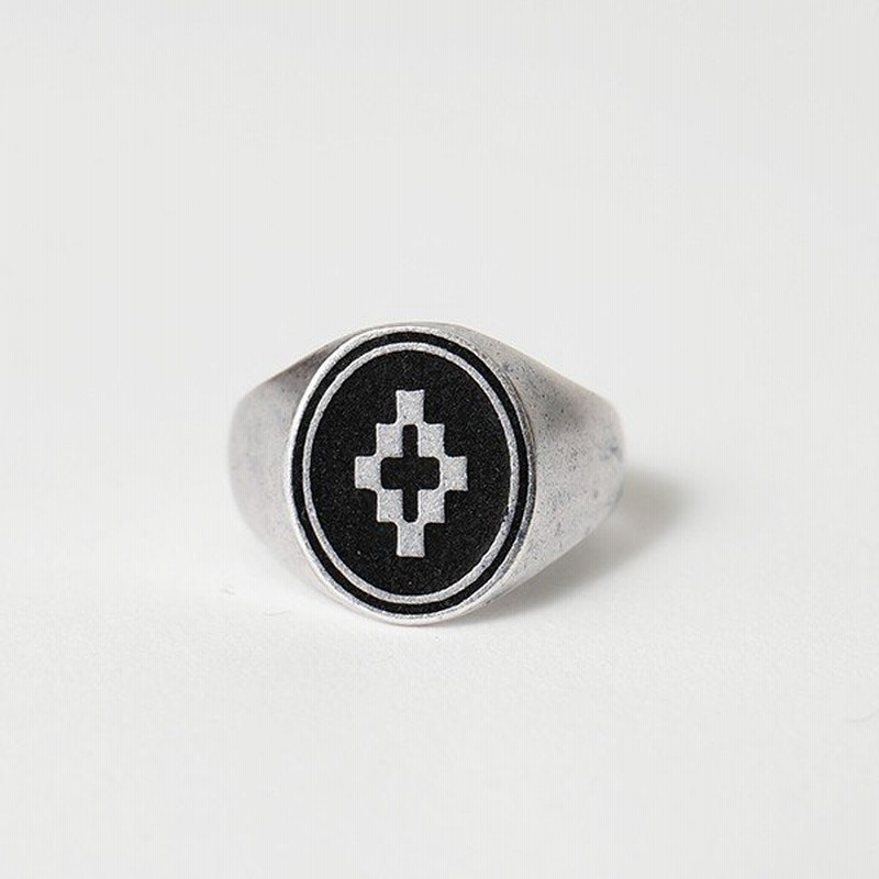 Marcelo Burlon マルセロバーロン Cmoc001e Cross Ring リング 指輪 9110 Silver Black メンズ 通販 Lineポイント最大0 5 Get Lineショッピング