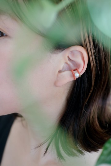 淡水珍珠耳扣 ~ 日本線材 | 永續飾物