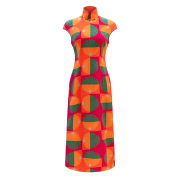 【花雨】香港藝術館IP聯乘經典真絲長衫|國潮港風新中式