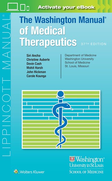 [4美國直購] The Washington Manual of Medical Therapeutics Thirty-Seventh, North American Edition
