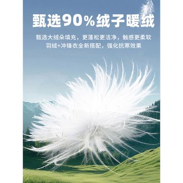 JEEP SPIRIT沖鋒衣羽絨服女款冬季2024新款三合一小個子情侶外套