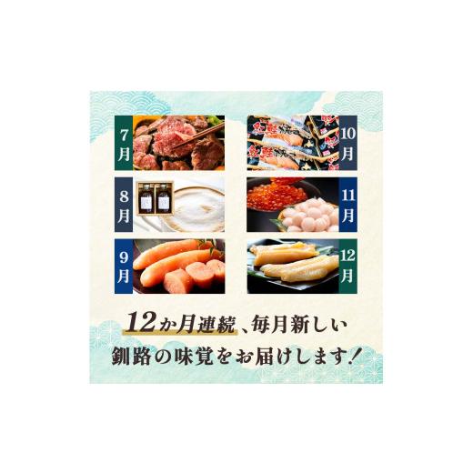 ふるさと納税 北海道 釧路市 釧路市 を感じる定期便 いくら イクラ 魚介 海鮮 肉 スィーツ 米 たらこ 保存食 鮭 数の子 頒布会 セット F4F…