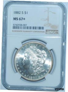 アンティークコイン NGC PCGS S MS67 Morgan Silver Dollar