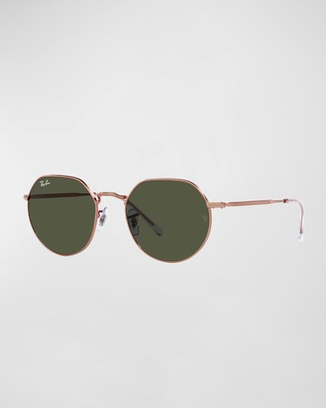 Men's RB3565 Jack Round Metal Sunglasses, 55MM