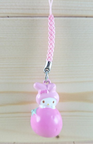 【震撼精品百貨】My Melody 美樂蒂 手機吊飾 趴草莓 震撼日式精品百貨