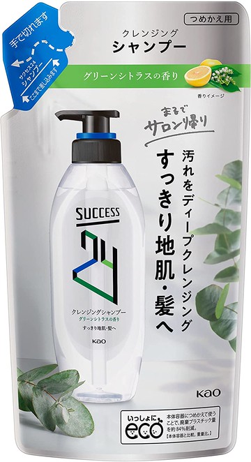 Kao Success 24 Cleansing Shampoo Refilled Green Citrus Refill 280ml
