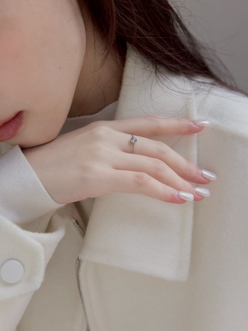 光澤立體愛心戒指