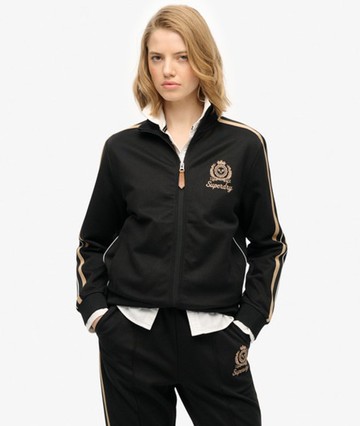 Superdry Women's Country Club Track Top Black Size: 6
