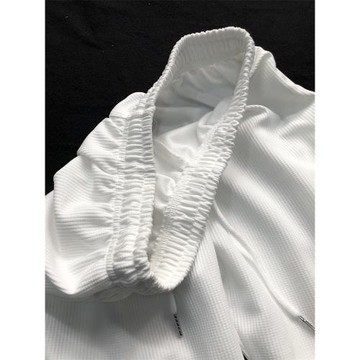 華夫格白色運動短褲男女夏季薄款純色寬松休閑闊腿褲男五分褲男款