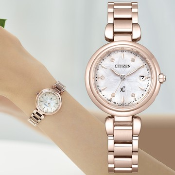 CITIZEN星辰 xC系列 光動能 鈦金屬電波腕錶 29mm / ES9467-71Y