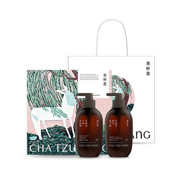 【茶籽堂】胭脂馬版畫禮盒-肖楠葉洗沐雙入組(附禮袋)