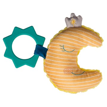 Mary Meyer 蜜兒 宇宙月亮 柔軟手搖鈴 安全布料 刺激寶寶聽覺 通過美國安全測試  1個