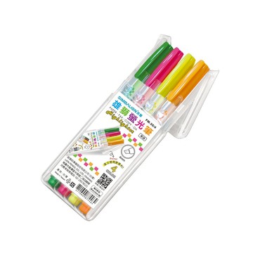 雄獅 單頭螢光筆 4.0mm（橘/黃/綠/桃紅）4色組 /盒 FM-35【APP滿額下單10%點數(單一帳號最高5000點)】1/31止