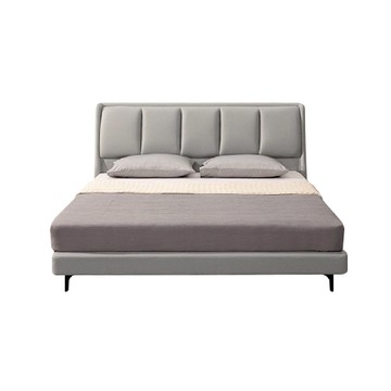 ASSARI-布拉格科技布房間組(床頭片+床底)-雙人5尺米白