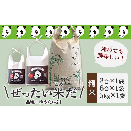 ふるさと納税 徳島県 那賀町 ぜったい米だ　2合×1個、6合×1個、5kg×1個セット  ZP-7