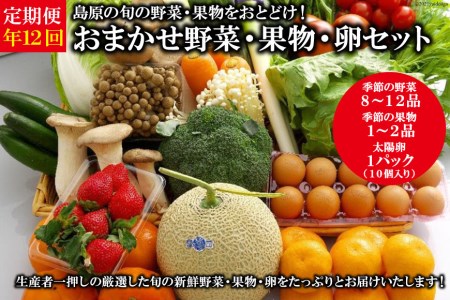 AF059島原の旬の野菜・果物！おまかせ野菜・果物・卵セット