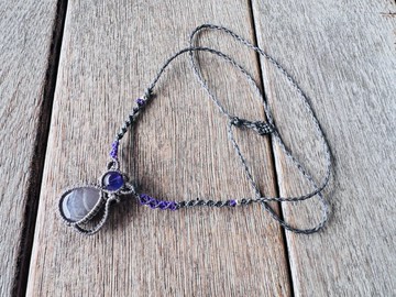 20251129 Macrame 紫水晶 編織 頸鍊
