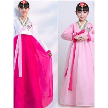 秋古裝韓國傳統韓服男女宮廷禮服朝鮮服裝幼兒園親子舞蹈表演出服