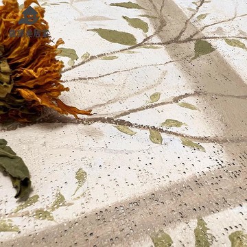 手繪 油畫 陽光綠葉侘寂風 掛畫  客廳沙發背景墻壁畫赤貧風玄關裝飾畫qxm7231