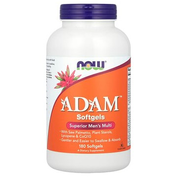 NOW Foods, ADAM™，高級男性複合維生素，180 粒軟凝膠