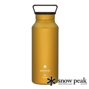 出清特價【snow peak 日本】 鈦金屬瓶 800 -黃色 TW-800-YL 露營.戶外.登山