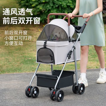 公司貨附發票 寵物推車狗狗貓咪輕便可折疊可分離外出寵物手推遛狗可分離提籃 最低價 快速出貨