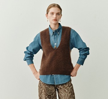 【無袖羊毛】法式簡約 輕盈顯瘦背心