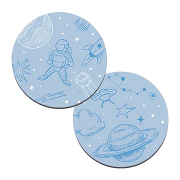 軟式珪藻土吸水杯墊-宇宙系列 海王宇宙 （2入/組） （10x10x0.5cm） _廠商直送