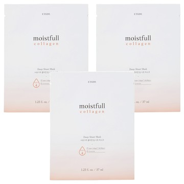 ETUDE 水足感膠原高保濕精華霜面膜  1入  3片