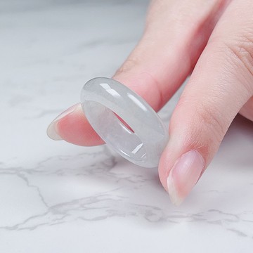 冰種翡翠戒指戒圈 | 國際15.5圍 | 天然緬甸玉翡翠A貨 | 送禮