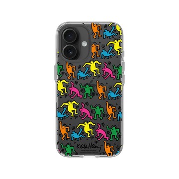 iPhone 16 Clear Case（相機按鈕） 透明 - Keith Haring - 跳舞的人