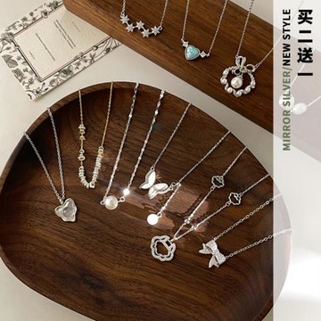 小麋人S925純銀項鏈女鎖骨鏈合輯小眾設計ins冷淡風簡約韓國網紅