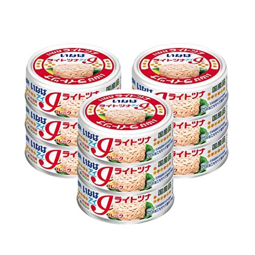 いなば 国産ライトツナアイフレーク かつお油漬 (70g×3缶)×3個