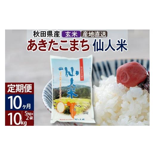 ふるさと納税 秋田県 東成瀬村 新米 令和5年産 あきたこまち 秋田県産「仙人米」玄米 10kg（5kg×2袋）