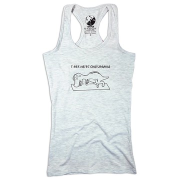 AKUMA YOGA-坦克背心-暴龍Big head - T-Rex hate Chaturanga