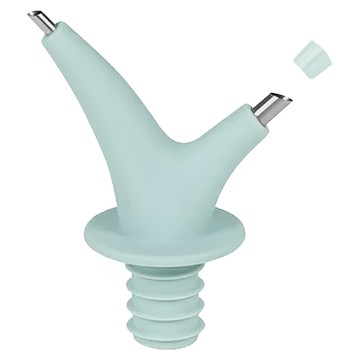 Luigi Ferrero Norsk 附蓋雙頭注油嘴 矽膠材質 430不鏽鋼 ABS塑料  粉藍色  1個