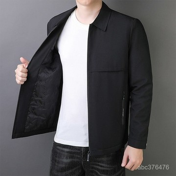 秋冬季男裝新款加棉加厚棉衣休閒翻領商務男士爸爸上衣夾克外套男